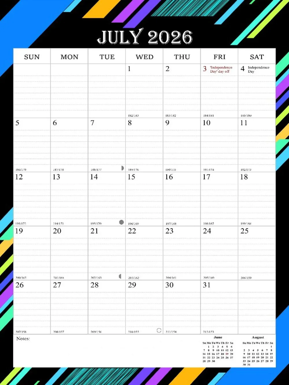 2026-2027 Wall Calendar Spiral-bound Twin-Wire Binding - 18 Months 8.5